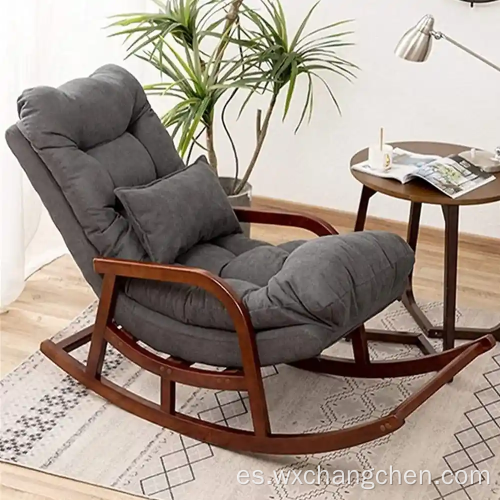 Nordic Home Furniture Factory Balcón de madera directa de tela reclinable reclinable Sala de estar de hotel de hotel